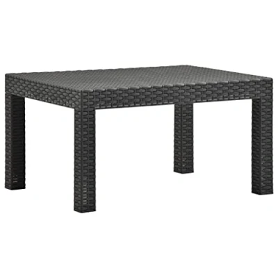 Afbeelding van Tuintafel 58x58x41 cm PP rattan antracietkleurig
