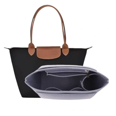 Afbeelding van D.DUO Bag Insert Organizer, portemonnee accessoires, Longchamp lange steel tote organizer (Grijs, M (lang handvat))