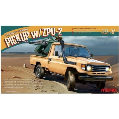 Afbeelding van Pickup W/Zpu 2 Scale 1/35 Meng Models MM VS 005