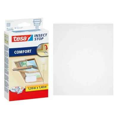 Afbeelding van tesa COMFORT Vliegenhor voor dakraam UV lamp (b x h) 1200 mm 1400 Wit 1 stuk(s)