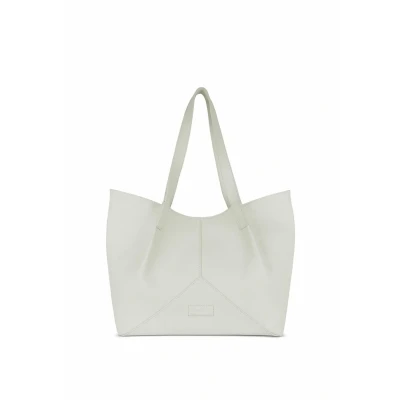 Afbeelding van bugatti Elsa dames shopper van leer, handtas met extra make uptasje, wit