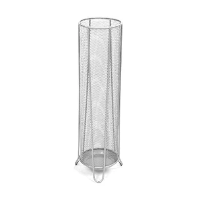 Afbeelding van Mind Reader Netwerkcollectie, paraplustandaard, ingangsorganisator, versterkte massieve rand en basis, metalen gaas, 5,5 inch l x B 20,5 H, wit