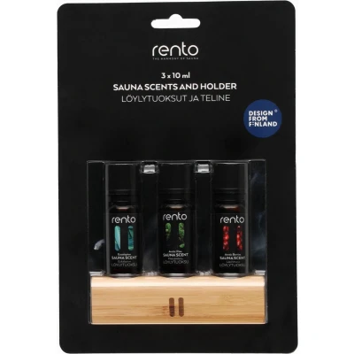 Afbeelding van Saunageuren in bamboehouder (3 x 10 ml) Rento