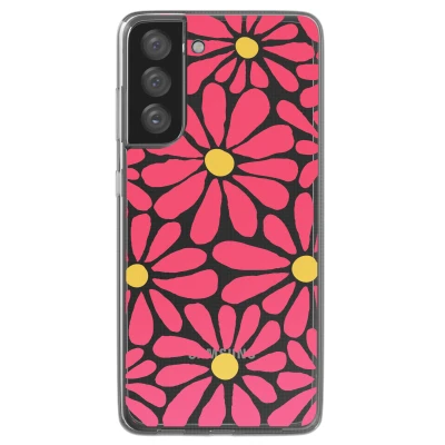 Afbeelding van imoshion hoesje Geschikt voor Samsung Galaxy S21 FE Design Dusty Rose Flowers Connect