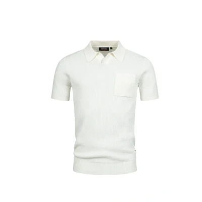 Afbeelding van Indicode Jeans Inharlo Poloshirt, Heren, Maat: Medium, Offwhite