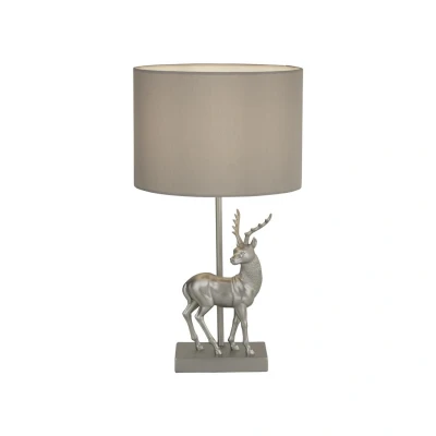 Afbeelding van Searchlight Deer Tafellamp 24 X 43 Cm Zilver En Grijs