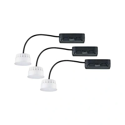 Afbeelding van Paulmann 92477 LED inbouwlamp Set van 3 stuks 19.5 W Satijn