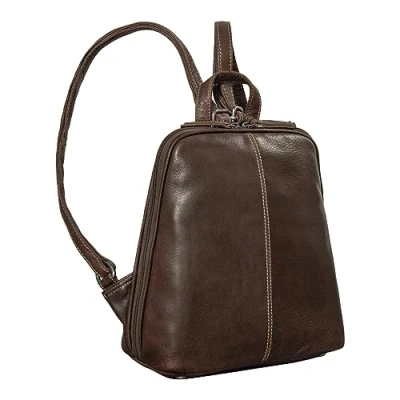 Afbeelding van STILORD &#039;Calla&#039; Lederen Rugzak Dames Kleine Elegante Vrouwen Echt Leer City Vintage Backpack Moderne Leren Tas Klein Dagrugzak Rugzaktassen, Kleur:torres bruin