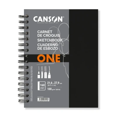 Afbeelding van Tekenboek Canson One 21.6xx27.9cm 80v 100gr spiraal
