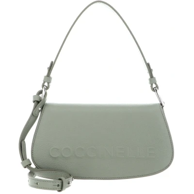 Afbeelding van COCCINELLE Leren handtas schoudertas Myrtha Maxi Log Mini Crossbody Bag Greenery groene