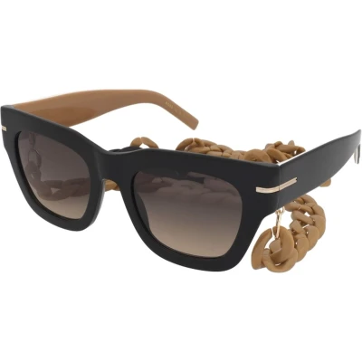 Afbeelding van Hugo BOSS Donna 1520/N/S 0WM/PR Occhiali da sole Bio acetato Nero Multicolore Squadrata Sfumato