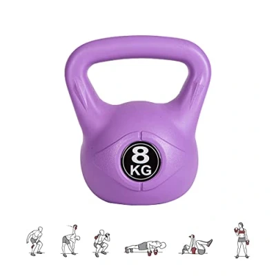 Afbeelding van 8 kg Kettlebell Gewicht met Ergonomische Handgreep, Halter voor Spiertraining Thuis en in de Sportschool