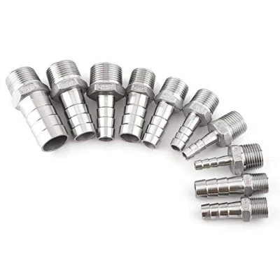 Afbeelding van 1 x aansluitkabel voor slang, baardsleutel, adapter, uit roestvrij staal, SS304 1/8 inch 3/4 (3/8 15 mm)