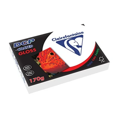 Afbeelding van Clairefontaine 6851C DCP Premium printerpapier voor kleurintensieve afdrukken van afbeeldingen, DIN A4, 21 x 29,7 cm, 170 g, 1 pak 250 vellen, glanzend wit gelakt