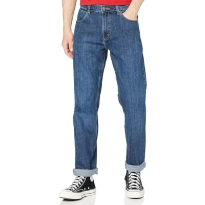 Afbeelding van Wrangler Herren Authentic Straight Jeans, Dark Stone, 40W / 32L EU