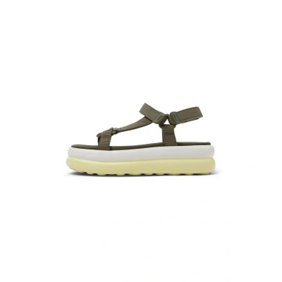 Afbeelding van Camper Flota UP Sandalen met plateauzool, Dames, Maat: 40, Mittelgrün Textiel