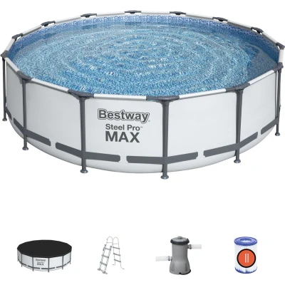 Afbeelding van Zwembad Bestway Steel Pro Max Set Rond Grijs (427 x 427 107 cm)