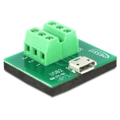 Afbeelding van Delock Adapter Micro USB vrouwelijk &gt; Terminal Bblock 6 Pin