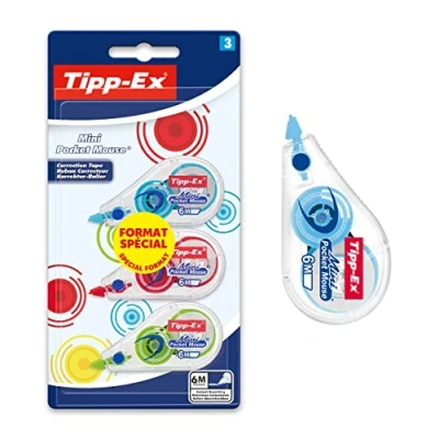 Afbeelding van Tipp Ex Mini Pocket Mouse Pack 3 band correctie beglazing