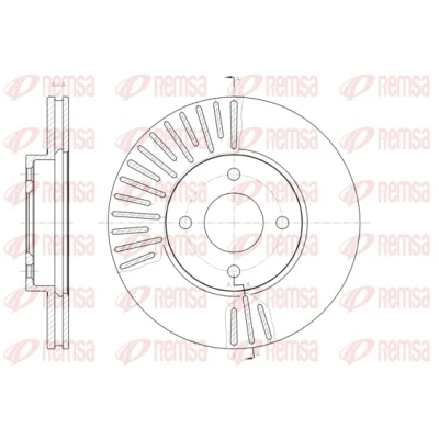 Afbeelding van REMSA Remschijf NISSAN: MICRA 4 Vooras 259,7, 260mm 22mm Geventileerd 61467.10 402061HA0A,402061HA0B,BDM764820,DCA6146710 Remschijven
