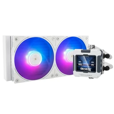 Afbeelding van Thermalright Frozen Warframe 240 wit ARGB CPU waterkoeling, AIO koeling, IPS 320 x resolutie LCD scherm, vloeibare koeler voor AMD/Intel koeler: LGA1700/AM4/AM5,