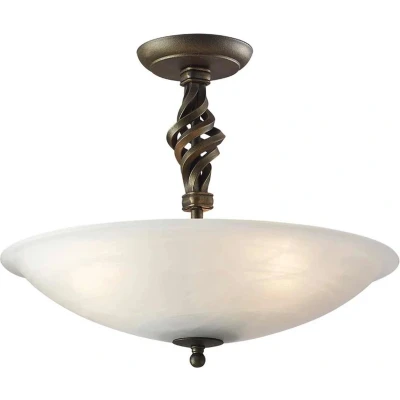 Afbeelding van Elstead Lighting LED Plafondlamp Pembroke 3X E14 Max 60W Dimbaar Black/Gold
