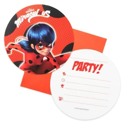 Afbeelding van Miraculous Ladybug Uitnodigingen 6 stuks