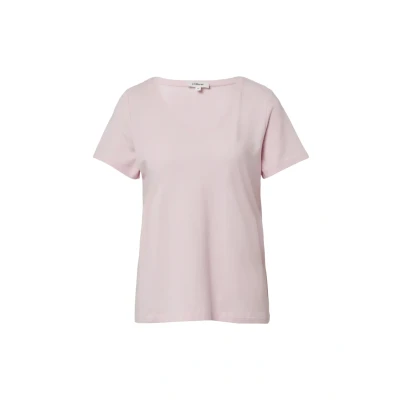Afbeelding van s.Oliver MIT Vausschnitt Tshirt basic, Dames, Maat: 38, Zartrosa
