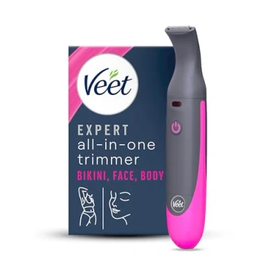 Afbeelding van Veet Expert Elektrische alles in één trimmer voor vrouwen Ontharingsapparaat bikinilijn, gezicht en wenkbrauwen Oplaadbaar 100% waterdicht