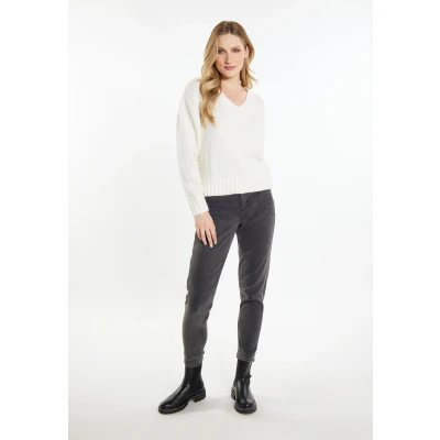 Afbeelding van DREIMASTER Vintage Dames Gebreide Trui XL/XXL / Off White 57% Gerecycled Polyester 26% Polyacryl 14% Nylon 3% Elastaan