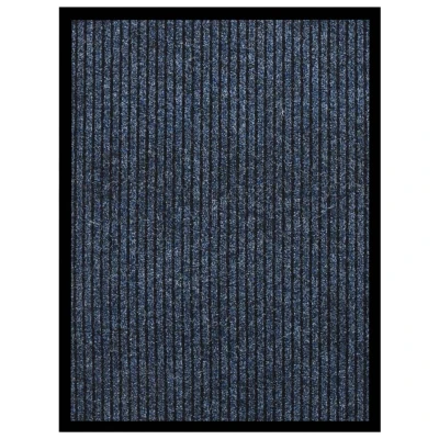 Afbeelding van Deurmat 60x80 cm gestreept blauw