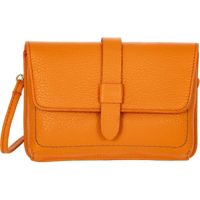 Afbeelding van BRIC&#039;S Leren Schoudertas Gondola Garofano Mini Purse Citrus Oranje