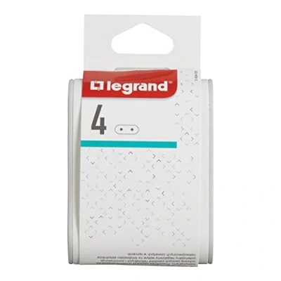 Afbeelding van Legrand 694592, 2P adapter, 4 stopcontacten/zijdelingse stroom, stekkerdoos, witte afwerking/lichtgrijs