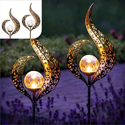 Afbeelding van Gadgy Solar Flame met Grondspies Tuinverlichting set 2 Sensor Tuinfakkel Tuinsteker