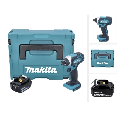 Afbeelding van Makita DTD 152 F1J accu slagmoersleutel 18V 165Nm + 1x oplaadbare 3.0Ah Makpac zonder oplader
