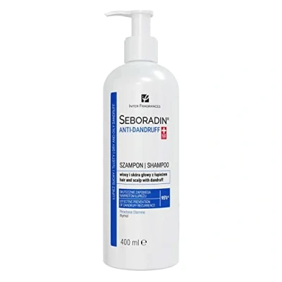 Afbeelding van Seboradin anti Dandruff roos shampoo, haarshampoo voor haar en hoofdhuid met roos, haarkuur, intensieve haarverzorging, dames heren, tegen piroctone omlamine thymol, 400 ml