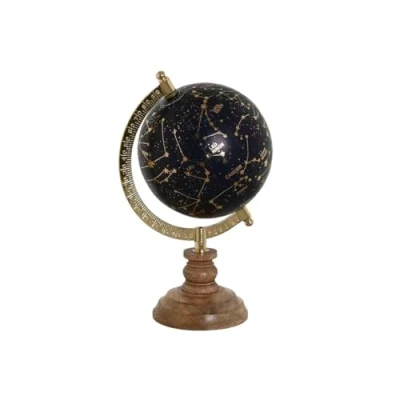 Afbeelding van Wereldbol Home ESPRIT Blauw Gouden Natuurlijk Vintage 15 x 24 cm