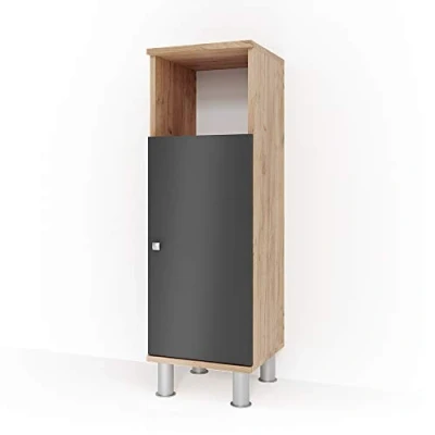 Afbeelding van Vicco Halfhoge kast &quot;Fynn&quot;, Antraciet/Krachtige eik goud, 30 x 95 cm