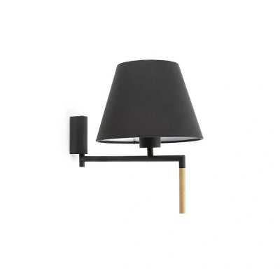 Afbeelding van Faro Lighting Ron Wandlamp met Shade Black, E27