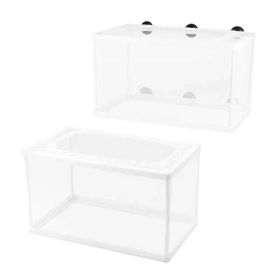 Afbeelding van Fulushou 2 Packs Aquarium Fokdoos Vis Broederij Isolatie Doos Fry Net met Zuignappen voor