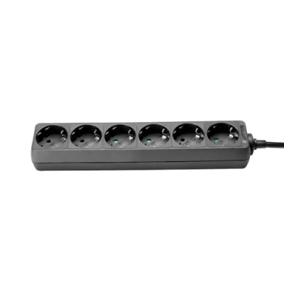 Afbeelding van Adam Hall Accessories 8747X6M3 6 voudig plastic stekkerdoos zonder schakelaar, 3M zwart