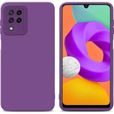 Afbeelding van Cadorabo Hoesje geschikt voor Samsung Galaxy M22 / M32 4G in FLUID MAT PAARS Beschermhoes TPU silicone Cover Case