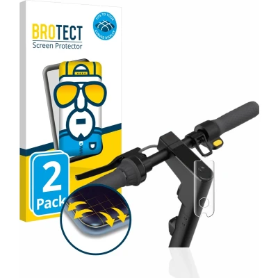 Afbeelding van BROTECT Screenprotector voor Segway Ninebot KickScooter MAX G30 / G30D II Folie Beschermfolie transparant volledig dekking (2 Stuks)
