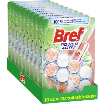 Afbeelding van 10x Bref Toiletblok Power Activ Pro Nature Grapefruit 2 stuks