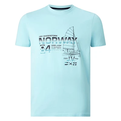 Afbeelding van Jan Vanderstorm +FIT Collectie T shirt Plus Size EILI turquoise