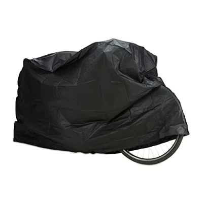Afbeelding van Relaxdays fietshoes, van polyethyleen, scheurvast beschermingshoes, tegen de zon, 200 x 115 cm, in het zwart