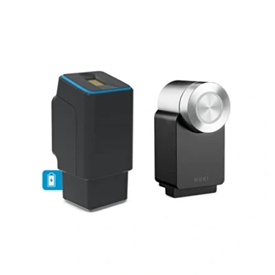 Afbeelding van EKEY UNO 200228 Vingerafdrukscanner met accu incl. Nuki Smart Lock 3.0 Pro zwart, Op werkende upgradeset voor alle gangbare deuren, zwart