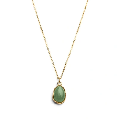 Afbeelding van Zentana Groene Aventurijn Ketting 18K Goud Verguld Edelsteen Hanger Creativiteit