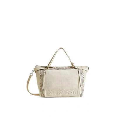 Afbeelding van Desigual Handtas Schoudertas Bols Regasita Hand Bag Lino Beige