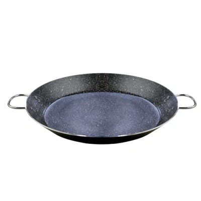 Afbeelding van WECOOK! Granit paellapan, inductie, 42 cm, 10 porties, aluminium, anti aanbaklaag XYLAN PLUS zonder PFOA, 3 mm dik, geschikt voor alle warmtebronnen, glaskeramiek, gas, vaatwasmachinebestendig.